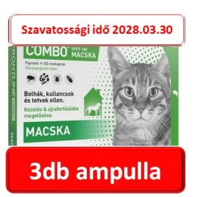   Frontline Combo macska  3db ampulla. Szavatossági idő : 2028.03.30