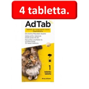    AdTab rágótabletta macskáknak 4db tabletta , ( 2-8kg. cicáknak )