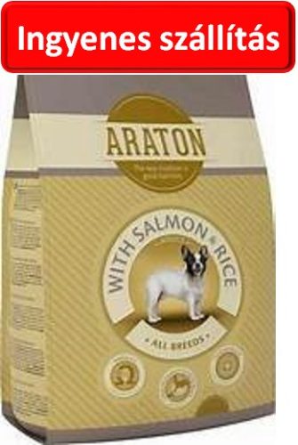 2zsák esetén : Araton Dog Adult Salmon & Rice kutyaeledel 15kg.