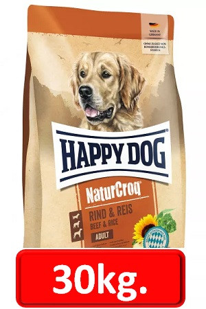 Happy Dog NaturCroq Adult Rind & Reis (15+15=30kg.)