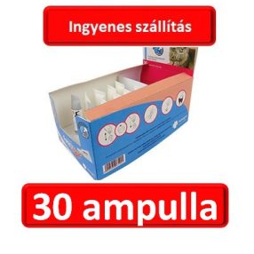   30 ampulla : Fipromax Spot-On rácsepegtető oldat macskáknak A.U.V. 1db pipetta , Termék szavatosság : 2028.08.30