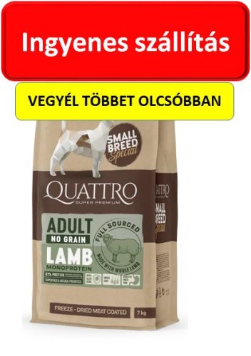 QUATTRO Hypoallergenic SMALL BREED ADULT LAMB kutyatáp 7 kg