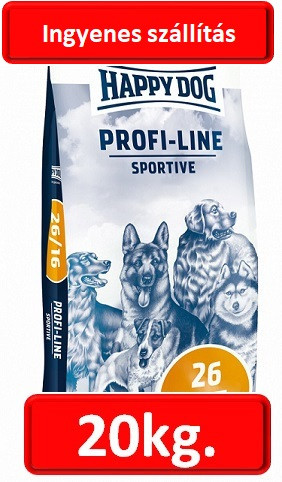 Happy Dog Profi-Line Sportive (26/16) , (20kg) , Ingyenes szállítás , Maximum 2db rendelhető