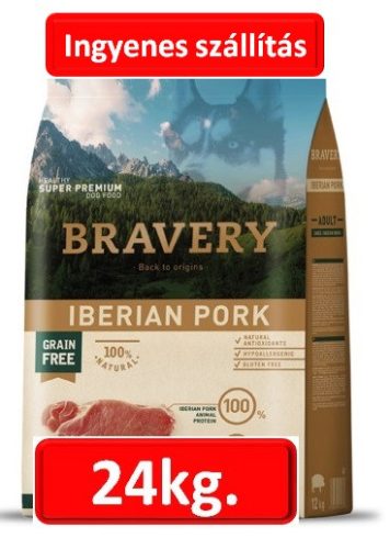 Bravery Iberian Pork Adult Large/Medium Breeds 12+12=24 kg