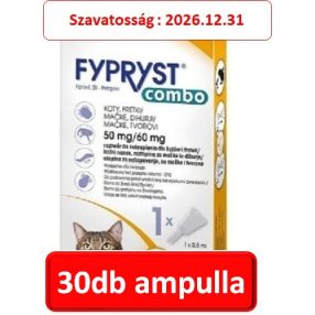  30db-os : Fypryst Combo Spot-On macskák és vadászgörények számára külső élősködők ellen (0,5 ml) ,  ( Fipromax helyett )