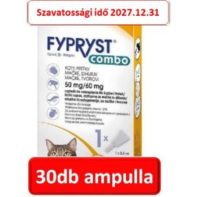   30db-os : Fypryst Combo Spot-On macskák és vadászgörények számára külső élősködők ellen (0,5 ml) ,