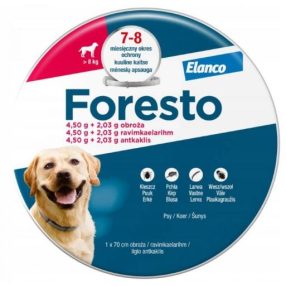   Foresto bolha és kullancs elleni nyakörv 8kg. felett  70 cm-es ( Kutya részére ) Termék szavatosság : 2028.01.28