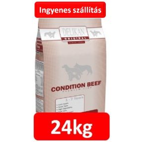   DELIKAN ORIGINAL CONDITION BEEF 12+12=24KG Csirkefehérje mentes . Kérjük olvasd el az összetételt .