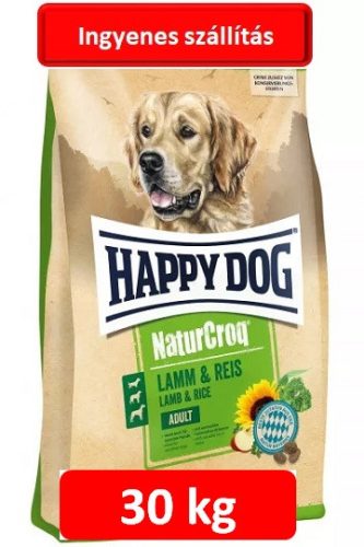 Happy Dog NaturCroq Adult Lamm & Reis 15+15=30kg , Ingyenes szállítás