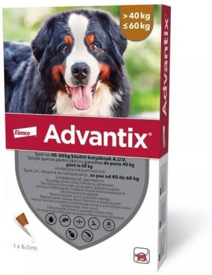 Advantix spot-on kutyákra (40-60kg kutyákra ) , 4db pipetta 