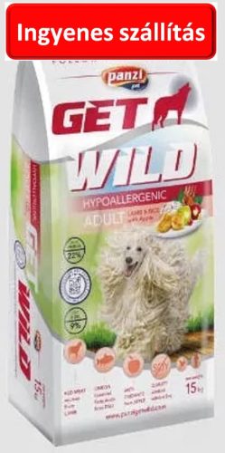 Panzi GetWild Hypoallergenic Lamb,rice Adult (bárány,rizs) 15kg , Maximum 2zsák vehető