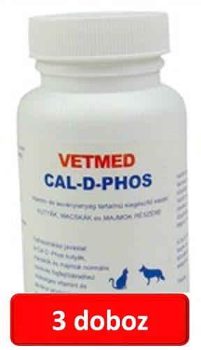 3 db : Cal d phos tabletta 75 db , Magyarországi gyártás ( Cal-d-phos )
