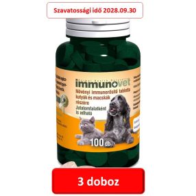   3 doboz : Immunovet Pets izesitett immunerősítő jutalomfalat 100szem. 