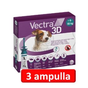 Vectra 3D XS Spot-On - 3db ampulla 4 - 10 kg-os kutyáknak 