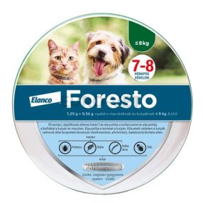   Foresto bolha és kullancs elleni nyakörv 8kg. alatt  38 cm-es ( Kutya macska részére ) Termék szavatosság : 2029.01.28