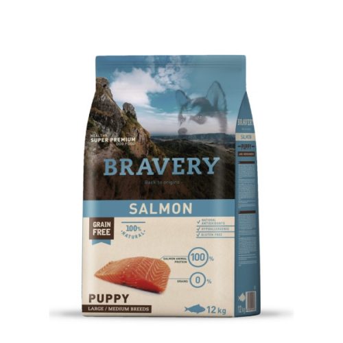 Bravery Puppy Salmon Large/Medium Breeds 12kg kutyatáp
