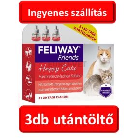   Nagy csomag :Feliway Friends utántöltő folyadék 3x48ml ( csak utántöltö , nincsen készülék )