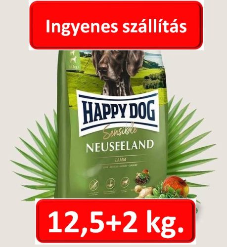 2zsák esetén : Happy Dog Supreme sensibile Neuseeland (12,5+2=14,5kg) , Ingyenes szállítással