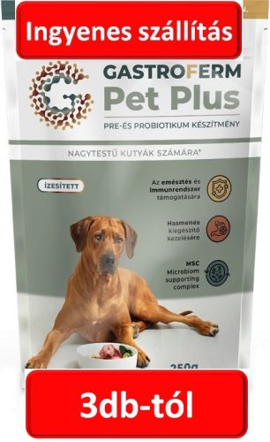 3db-tól : Gastroferm Pet Plus – Nagytestű kutyáknak 250gr. Termékszavatosság : 2025.12.30