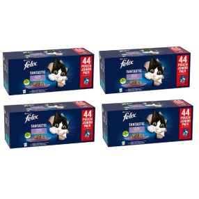   4doboz :FELIX FANTASTIC Házias válogatás nedves macskaeledel (44x85g tasak)