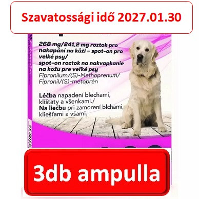 Fipnil Combo Spot-On (20-40kg. kutyáknak )rácsepegtető oldat 3ampulla , Fypryst helyettesitő