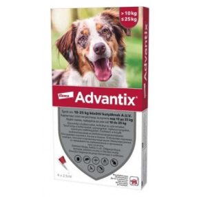 Advantix spot-on kutyákra (10-25kg ) , 4db pipetta 