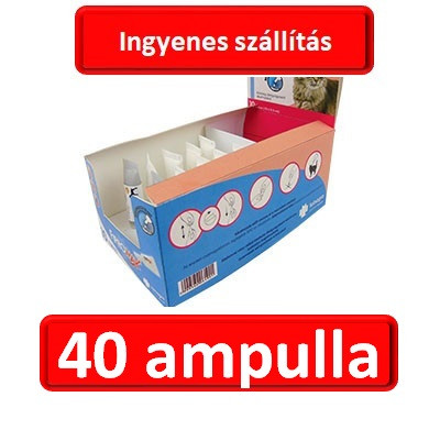 40 ampulla : Fipromax Spot-On rácsepegtető oldat macskáknak A.U.V. 1db pipetta , Termék szavatosság : 2028.08.30