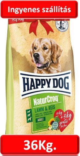Happy Dog NaturCroq Adult Lamm & Reis 18+18=36kg , 