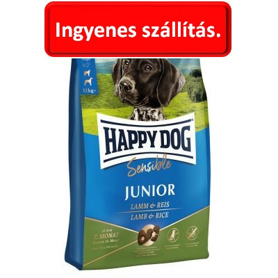 Happy Dog Supreme Sensible Junior bárány & rizs 10kg. , Ingyenes szállítás