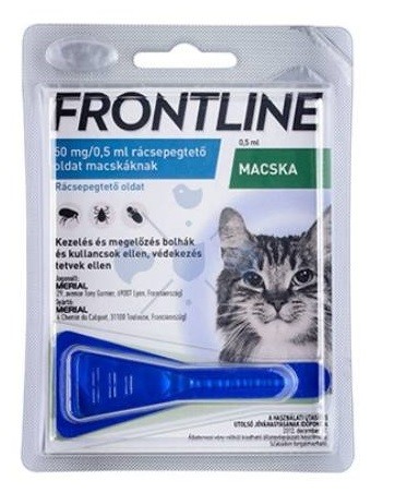 3db-tól:Frontline Spot-on macskák részére ,3-asával léptethető  ( Ez nem a combo , hanem az alap tipus)