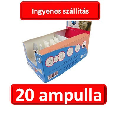 20 ampulla : Fipromax Spot-On rácsepegtető oldat macskáknak A.U.V. 1db pipetta , Termék szavatosság : 2028.08.30