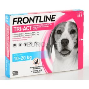   Frontline Tri-Act rácsepegtető oldat 10-20 kg-os kutyáknak (3 ampulla) ( macskákra nem rakható )