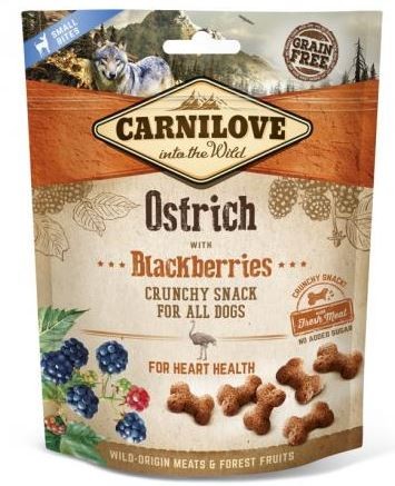 Carnilove Dog Crunchy Snack Ostrich & Mulberry- Strucc Hússal és Szederrel 200g