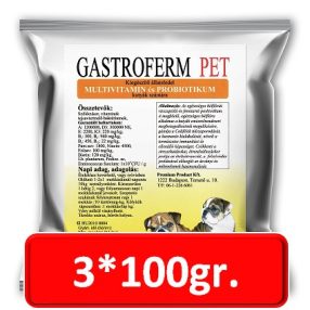   Gastroferm Pet probiotikum és vitamin por (3*100=300gr ). Kutyáknak