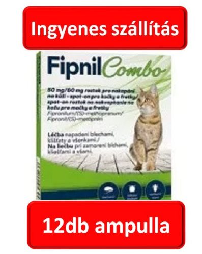 Fipnil Combo Spot On Macska (4* 3=12db ampulla ), (Fypryst-el megegyező hatóanyag)