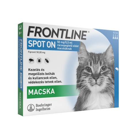 Frontline Spot-on 3db ampulla macskák részére   ( Ez nem a combo , hanem az alap tipus)