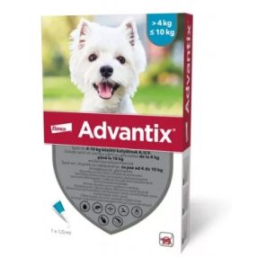 Advantix spot-on kutyákra (4-10kg ) , 4db pipetta 