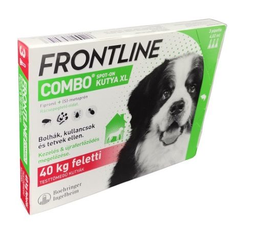 3ampullánként : Frontline Combo kutya XL 40kg. felett 1db ampulla , 3ampulla vagy többszöröse kérhető