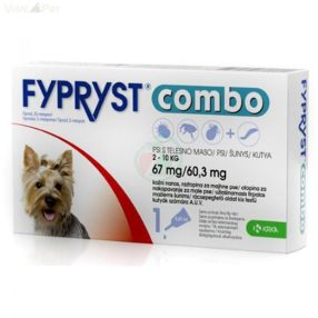   Fypryst Combo spot on kutyáknak S 2-10kg között (67mg) 1 ampulla , Termék szavatosság: 2027.06.30
