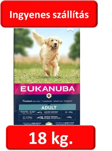 Eukanuba Adult Large Breed bárány & rizs 18kg. , papírzsákos