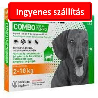 3db-tól : Frontline Combo kutya S 2-10kg.  3db ampulla , termék szavatosság : 2025.03.30