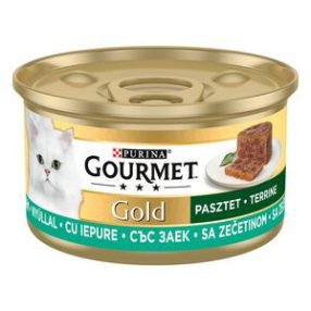 GOURMET GOLD Nyúllal terrine nedves macskaeledel 85g 