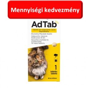   AdTab rágótabletta macskáknak 1db , ( 2-8kg. cicáknak ) , A kedvezmények nem vonhatók össze.
