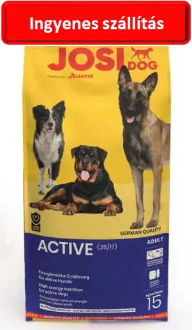 2db-tól :Josera JosiDog Active kutyatáp 15kg. Maximum 2db rendelhető