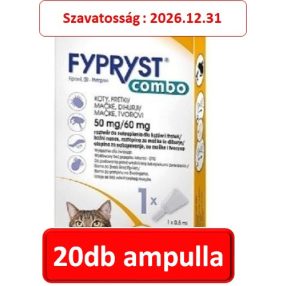   20db-os : Fypryst Combo Spot-On macskák és vadászgörények számára külső élősködők ellen (0,5 ml) ,  ( Fipromax helyett )