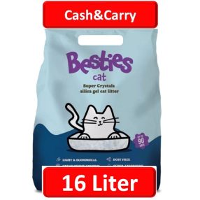   Cash&Carry : Besties Cat Super Crystals szilika gél macskaalom 16 liter , ( KingStar helyett ajánljuk )