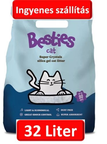 Besties Cat Super Crystals szilika gél macskaalom   2db*16Liter=32 liter
